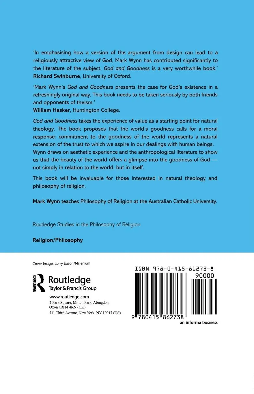 Rückseite: 9780415862738 | God and Goodness | A Natural Theological Perspective | Mark Wynn