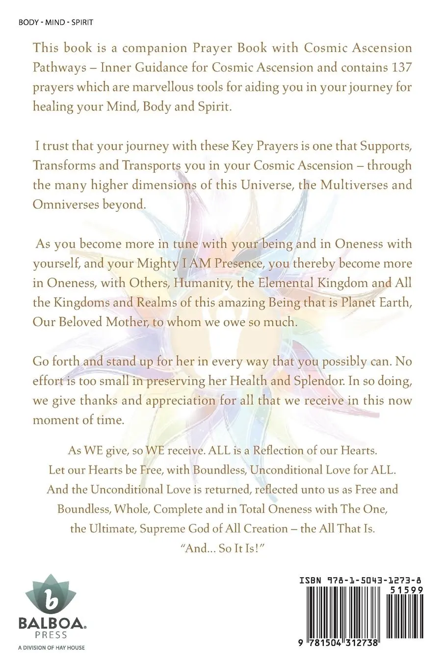 Rückseite: 9781504312738 | Cosmic Ascension Pathways | Key Prayers for Cosmic Ascension | Kumara