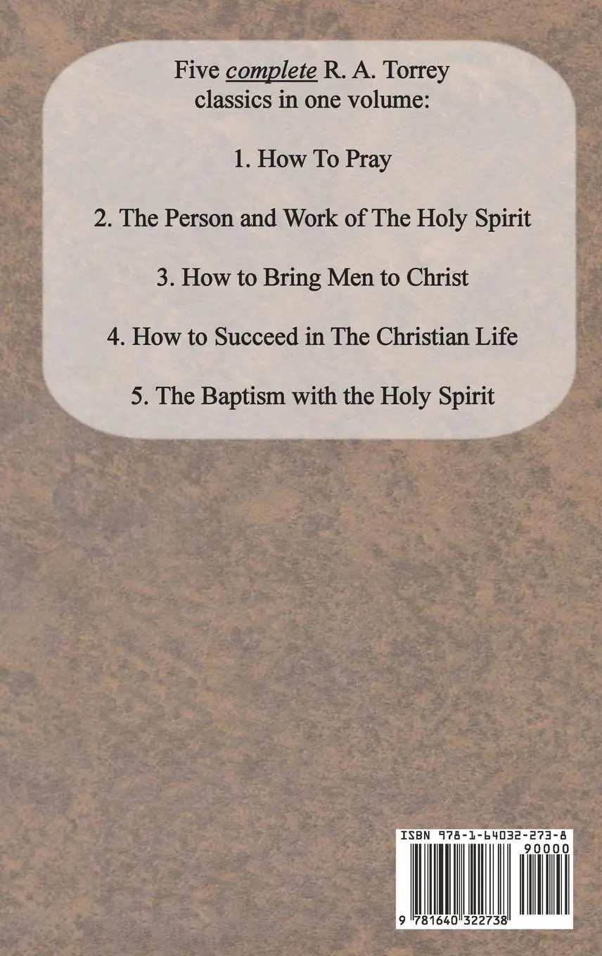 Rückseite: 9781640322738 | R. A. Torrey Five Book Set - How To Pray, The Person and Work of...