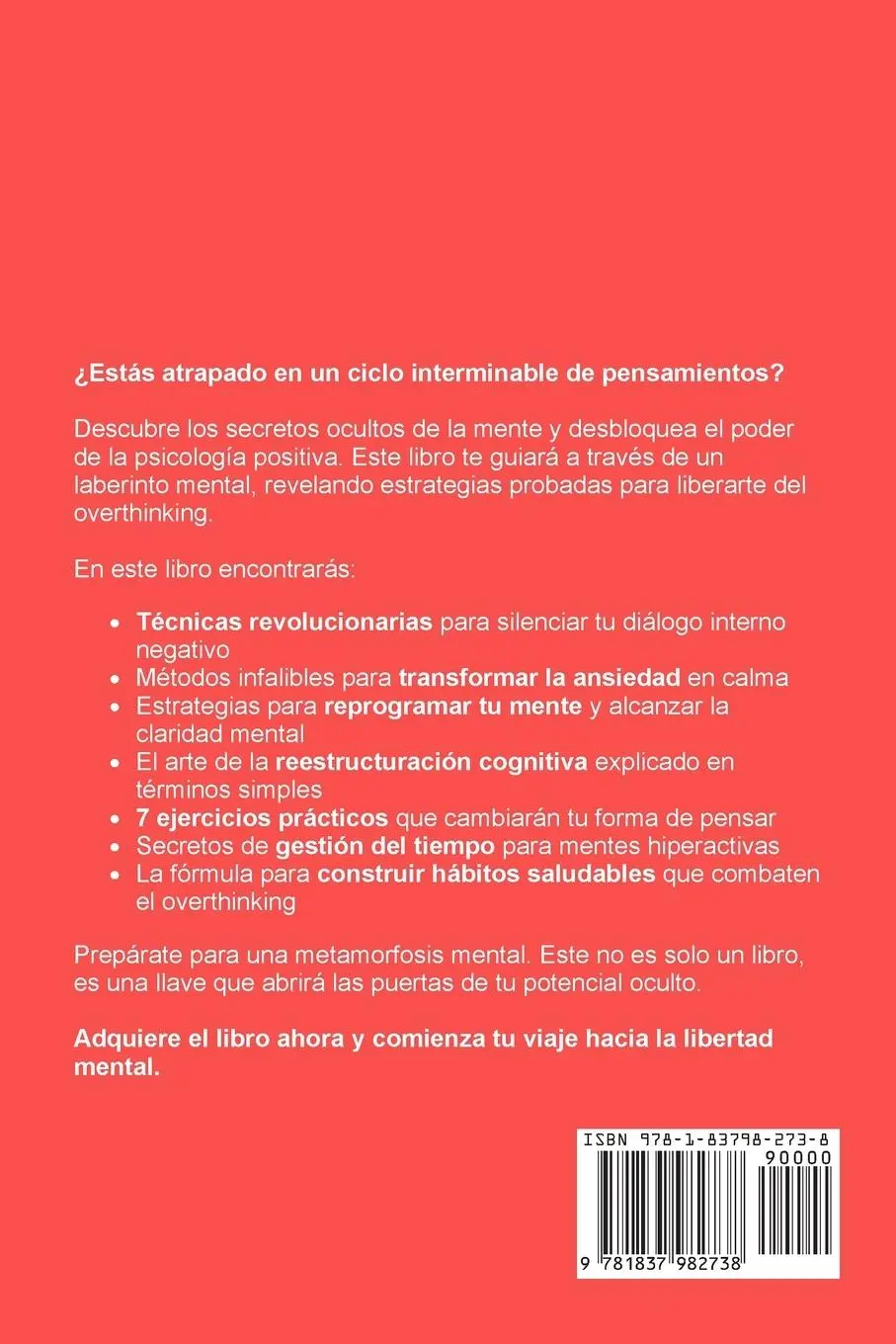 Rückseite: 9781837982738 | Cómo Dejar de Pensar Demasiado al Instante | Logan Mind | Taschenbuch
