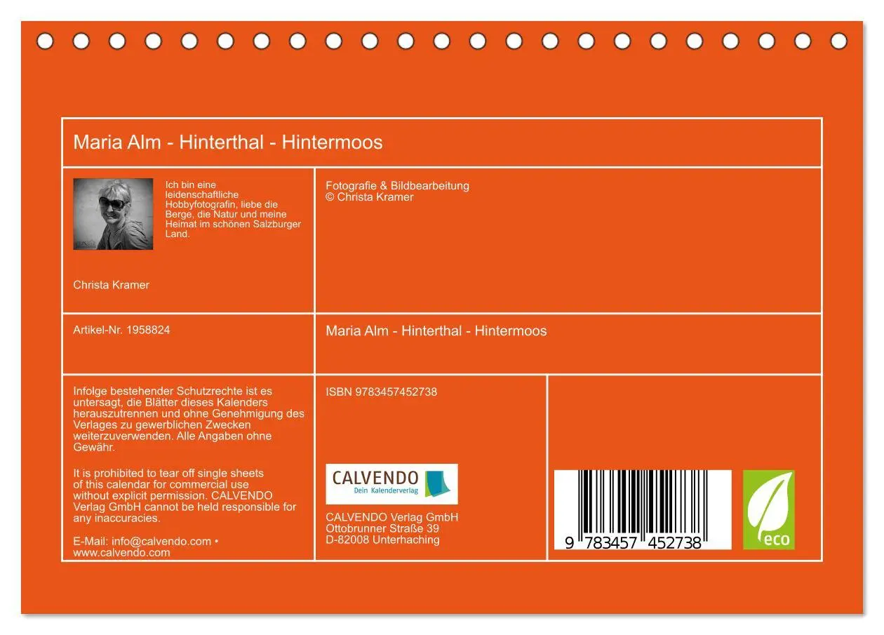 Bild: 9783457452738 | Maria Alm - Hinterthal - Hintermoos (Tischkalender 2026 DIN A5...