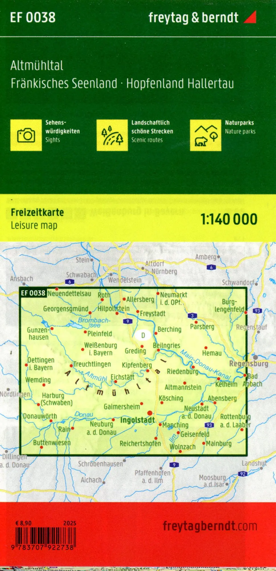 Bild: 9783707922738 | freytag &amp; berndt Freizeitkarte Altmühltal, Fränkisches Seenland,...