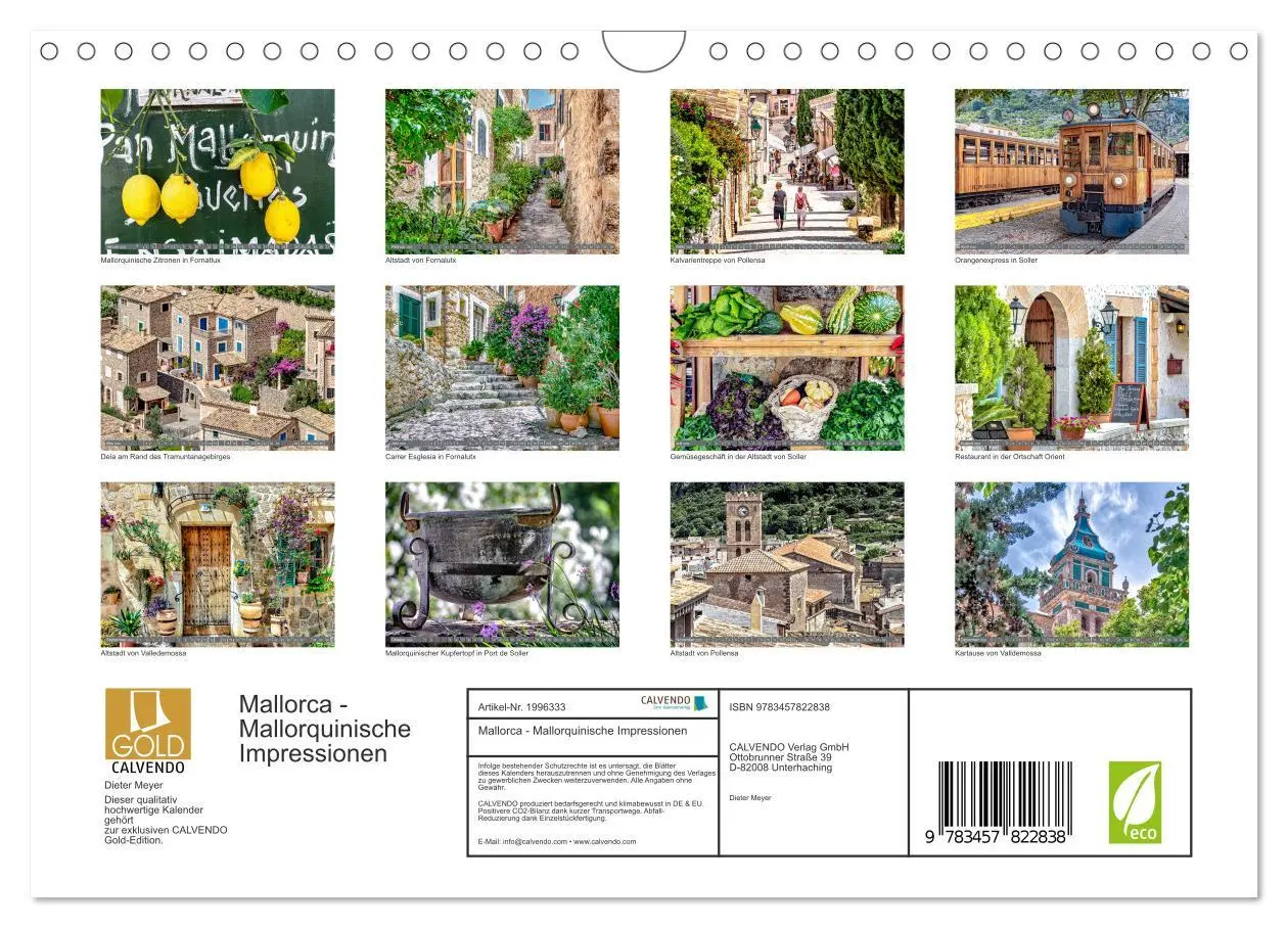 Bild: 9783457822838 | Mallorca - Mallorquinische Impressionen (Wandkalender 2026 DIN A4...