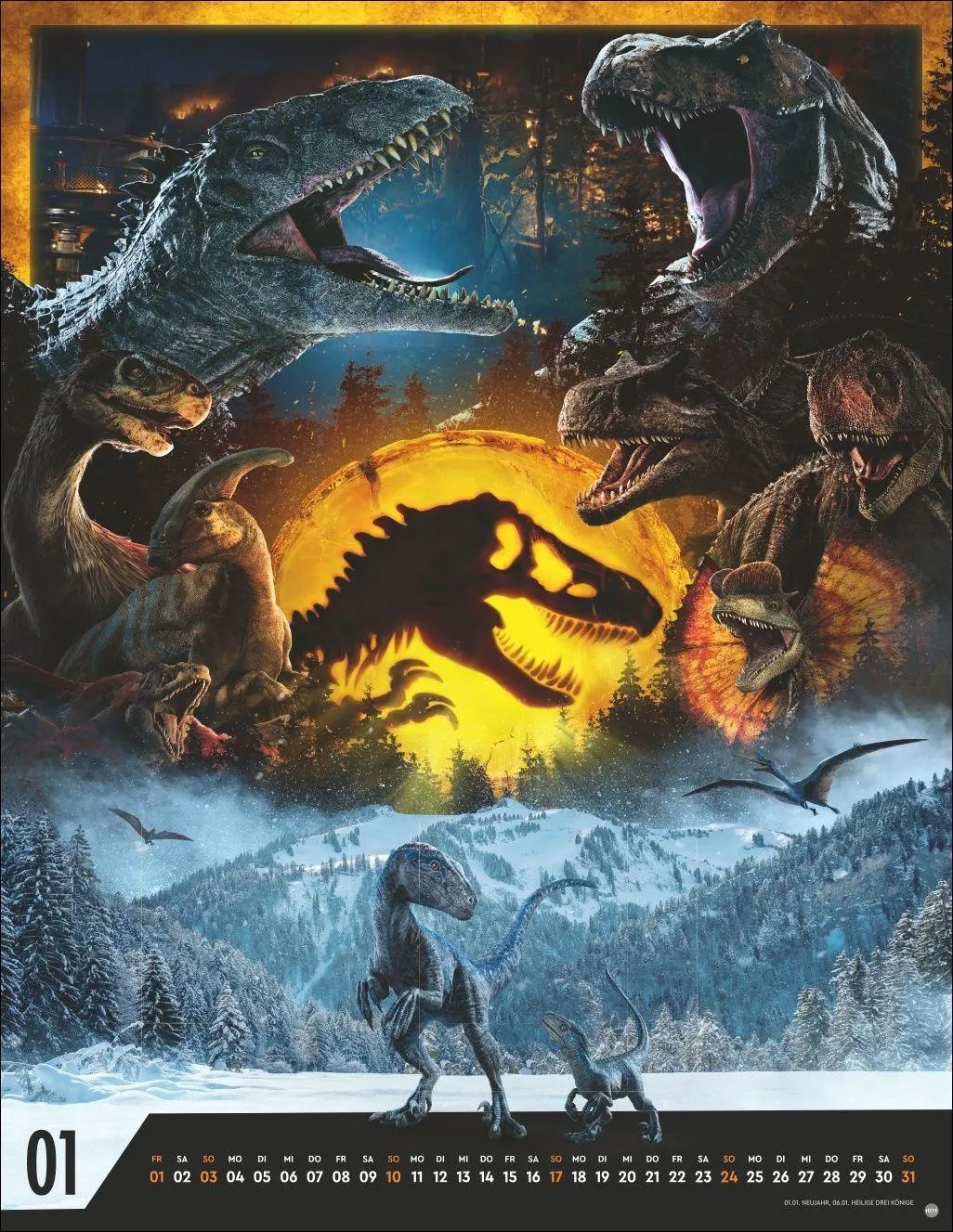 Bild: 9783756422838 | Jurassic Filmplakate Posterkalender 2027 | Kalender | 14 S. | Deutsch