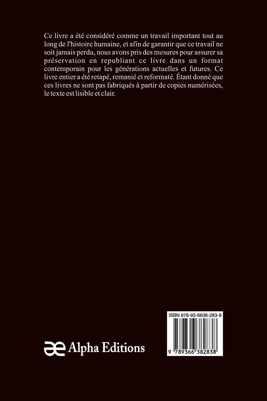 Rückseite: 9789366382838 | Frankenstein, ou le Prométhée moderne Volume 1 | Shelley | Taschenbuch