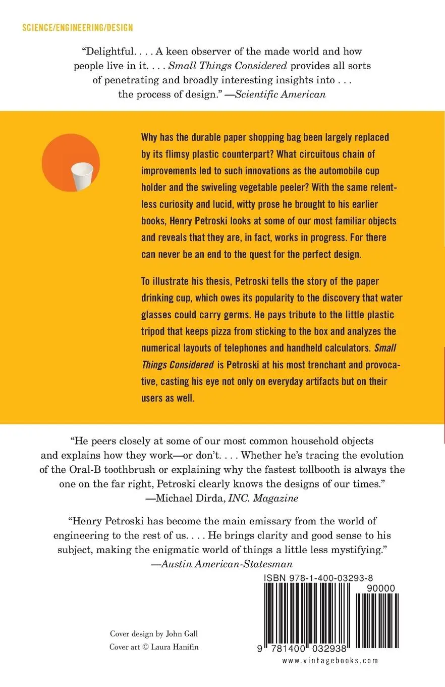 Rückseite: 9781400032938 | Small Things Considered | Why There Is No Perfect Design | Petroski