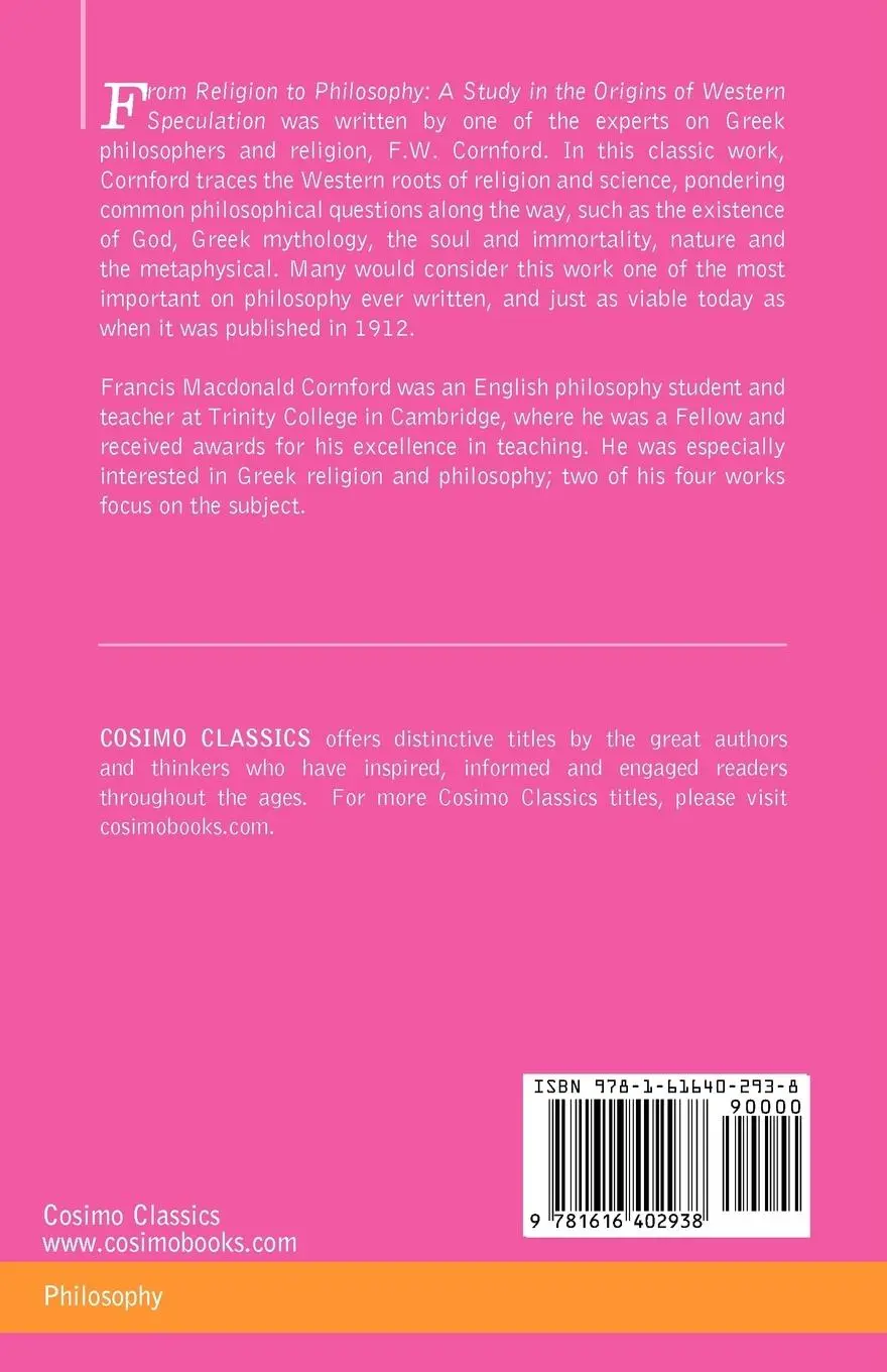 Rückseite: 9781616402938 | From Religion to Philosophy | Francis Macdonald Cornford | Taschenbuch