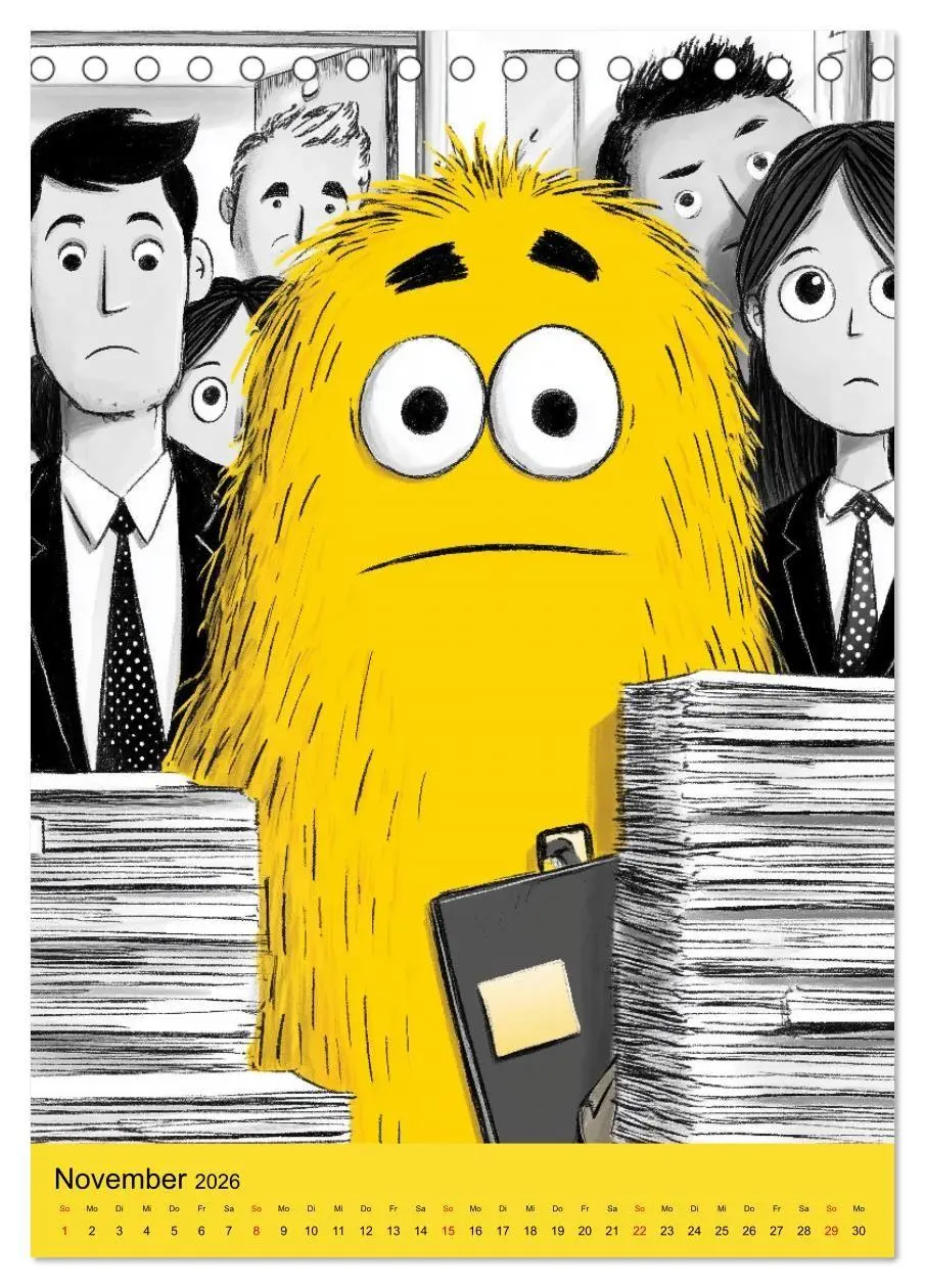 Bild: 9783516692938 | Montagsmonster - der lustige Bürokalender (Tischkalender 2026 DIN...