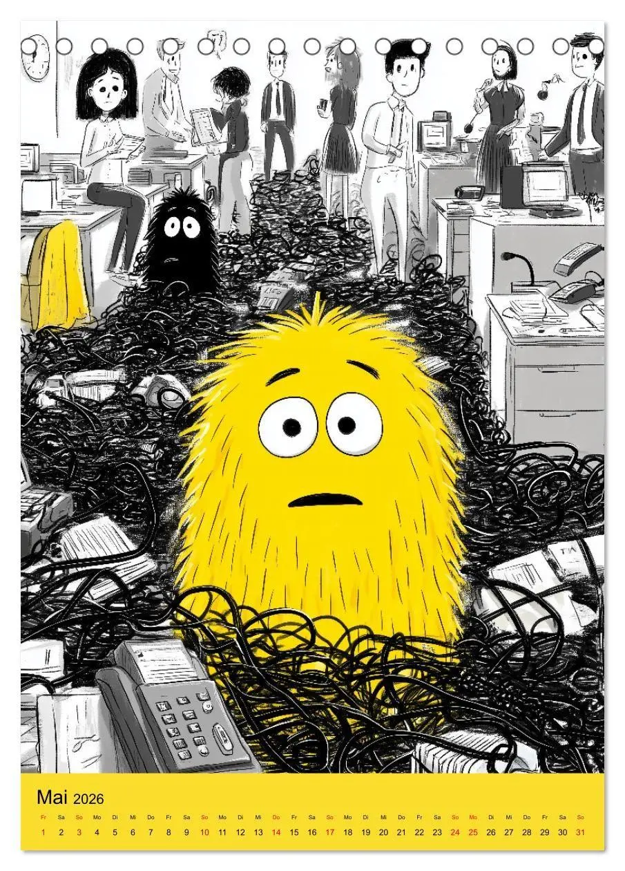 Bild: 9783516692938 | Montagsmonster - der lustige Bürokalender (Tischkalender 2026 DIN...