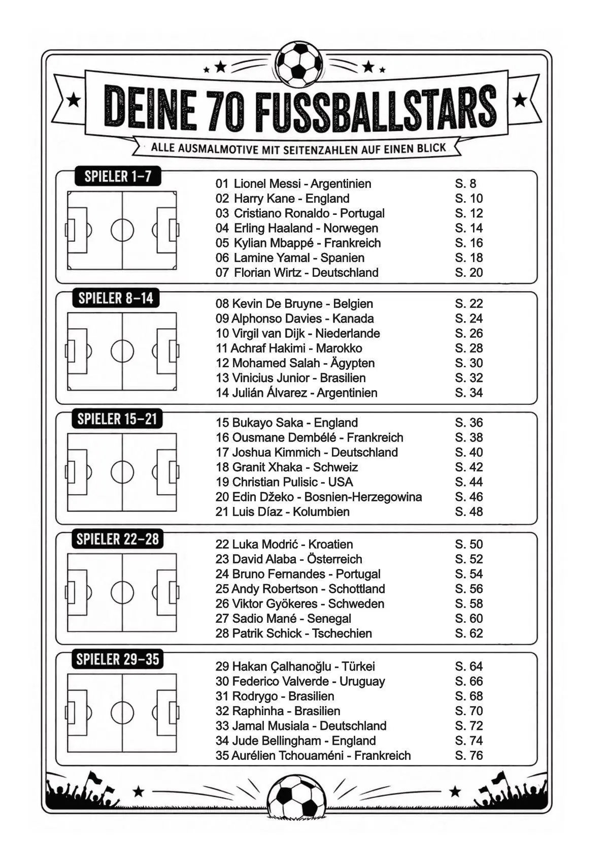 Bild: 9783986572938 | WM 2026 Fußball Malbuch für Kinder ab 6 Jahren mit 70 authentischen...