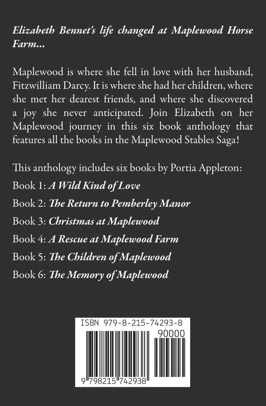 Rückseite: 9798215742938 | The Maplewood Stables Saga | A Pride and Prejudice Variation Anthology