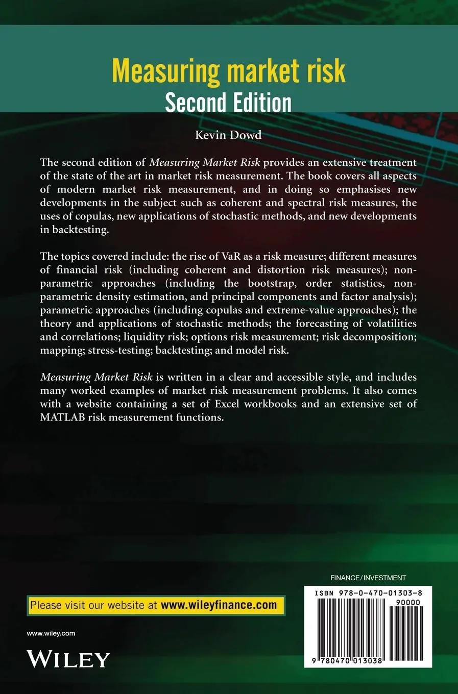 Rückseite: 9780470013038 | Measuring Market Risk | Kevin Dowd | Taschenbuch | 1 Taschenbuch