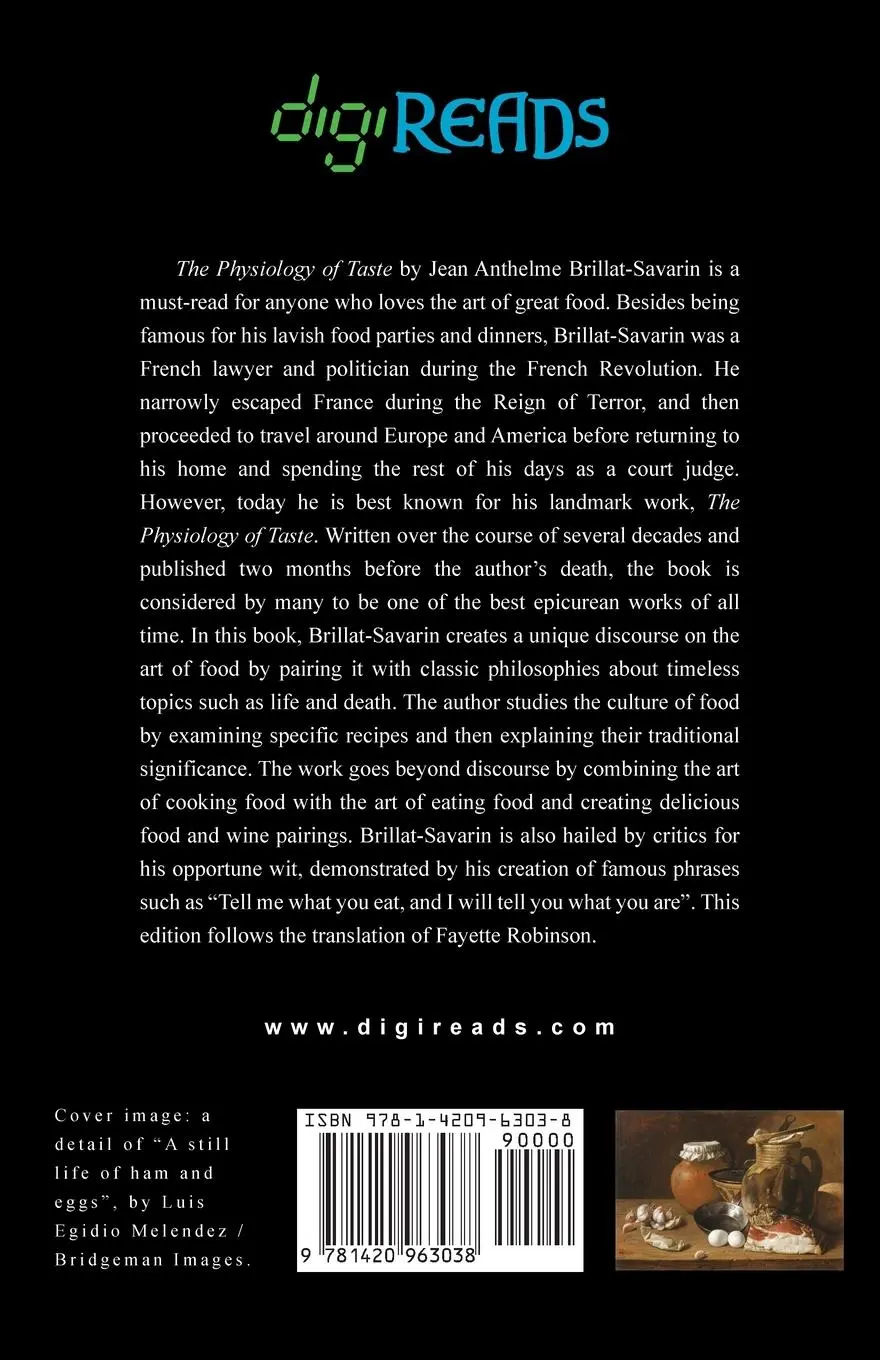 Rückseite: 9781420963038 | The Physiology of Taste | Jean Anthelme Brillat-Savarin | Taschenbuch