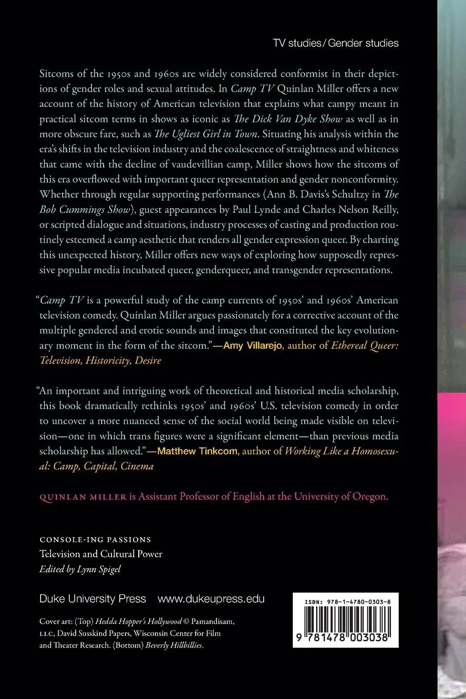 Rückseite: 9781478003038 | Camp TV | Trans Gender Queer Sitcom History | Quinlan Miller | Buch