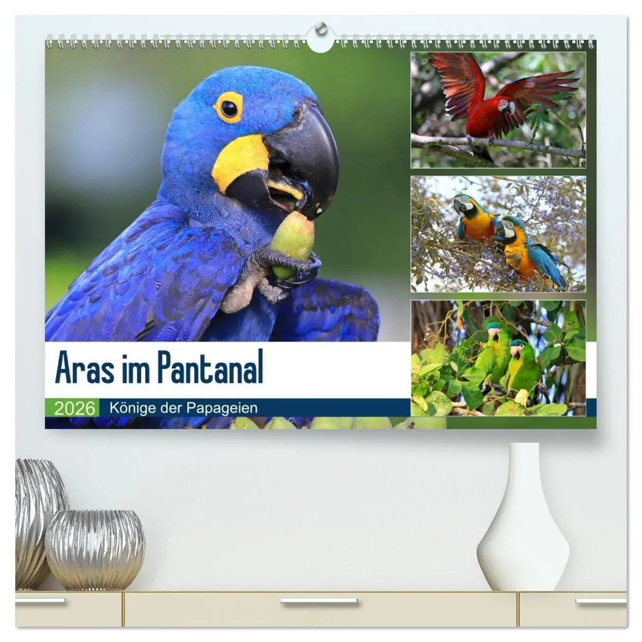 Cover: 9783457703038 | Aras im Pantanal (hochwertiger Premium Wandkalender 2026 DIN A2...