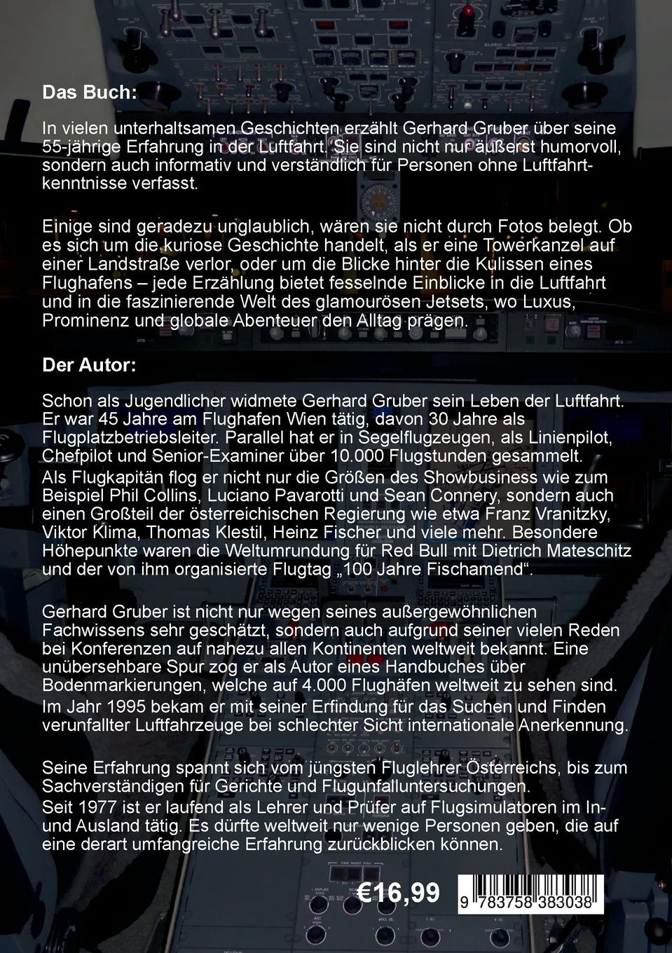Rückseite: 9783758383038 | Unglaubliche Luftfahrtgeschichten, Band 1 | Meine Erlebnisse | Gruber