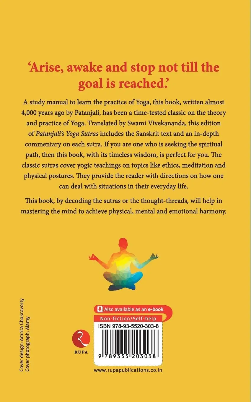 Rückseite: 9789355203038 | PATANJALI'S YOGA SUTRA | Swami Vivekananda | Taschenbuch | Englisch