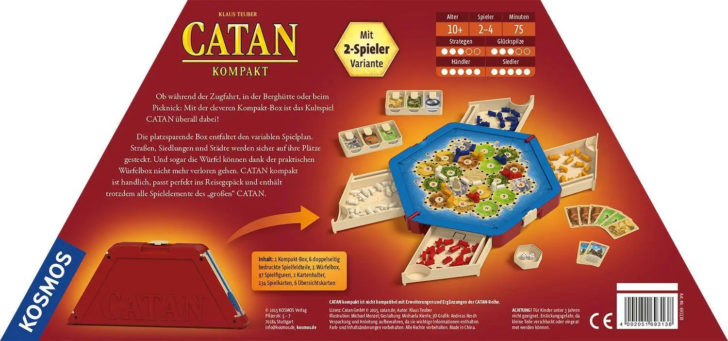 Bild: 4002051693138 | Catan - Das Spiel kompakt | Für 2 - 4 Spieler ab 10 Jahren | Teuber
