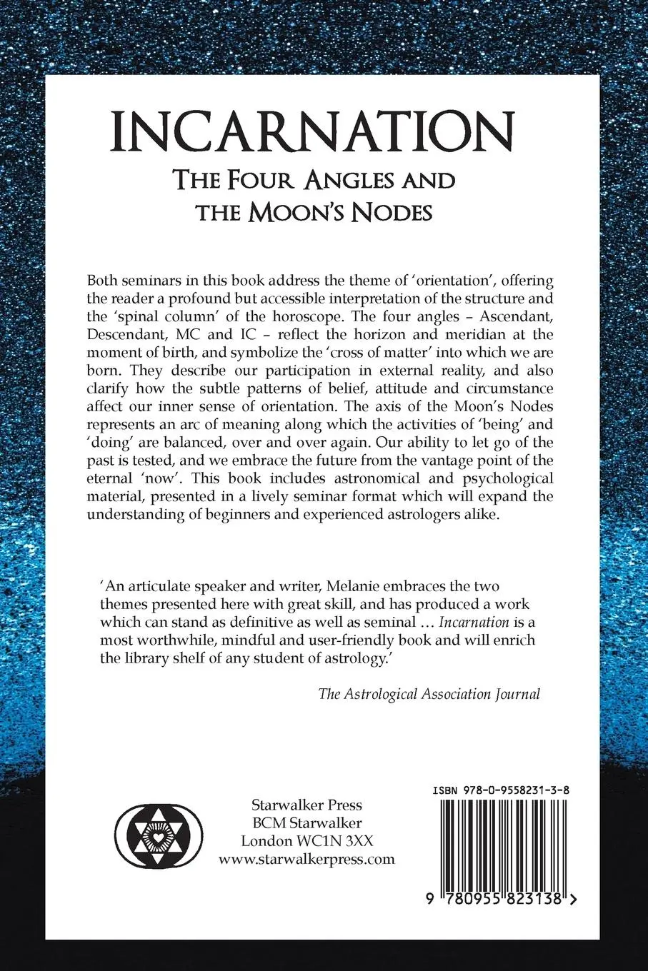 Rückseite: 9780955823138 | Incarnation | The Four Angles and the Moon's Nodes | Melanie Reinhart