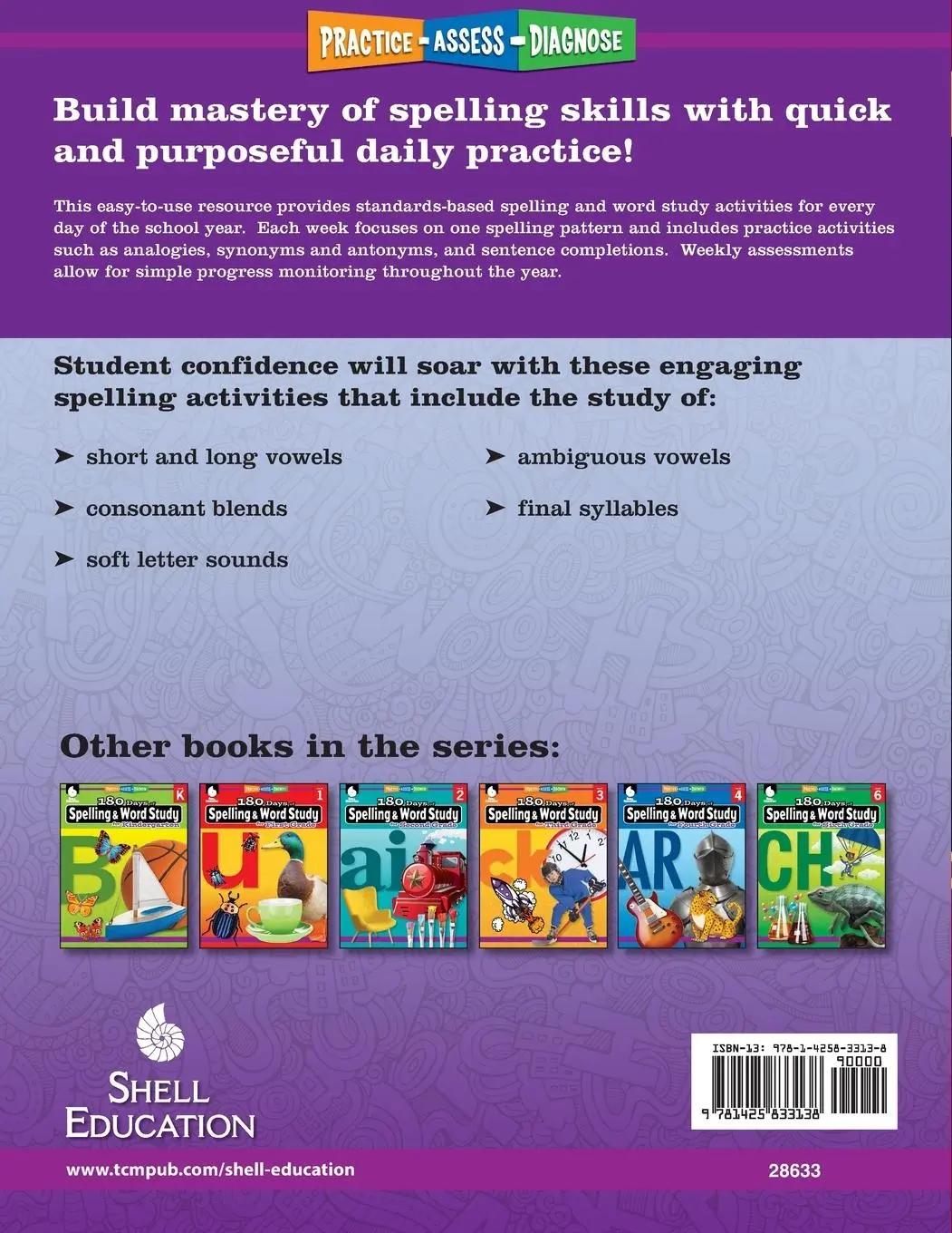 Rückseite: 9781425833138 | 180 Days of Spelling and Word Study for Fifth Grade | Rhoades | Buch