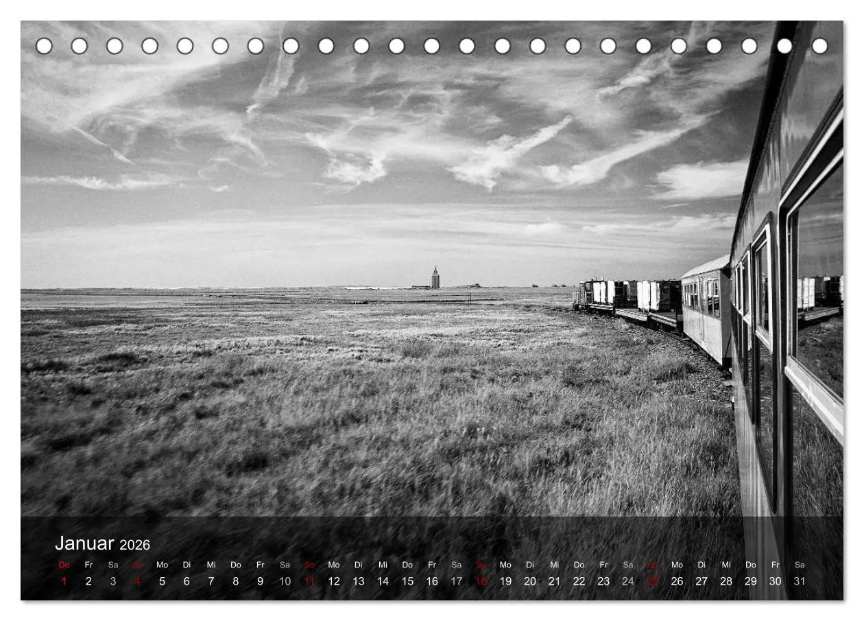 Bild: 9783457863138 | Wangerooge Noir (Tischkalender 2026 DIN A5 quer), CALVENDO...