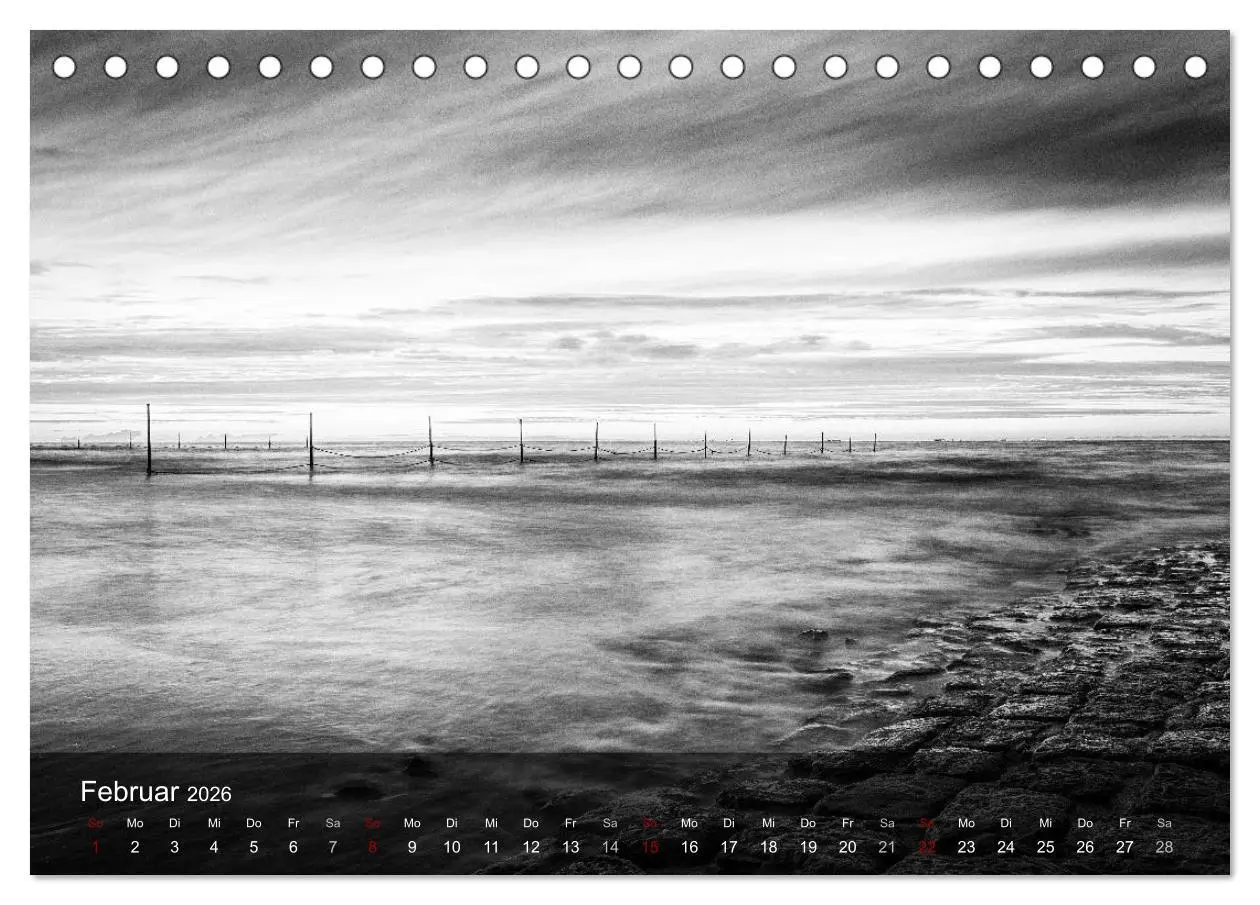Bild: 9783457863138 | Wangerooge Noir (Tischkalender 2026 DIN A5 quer), CALVENDO...