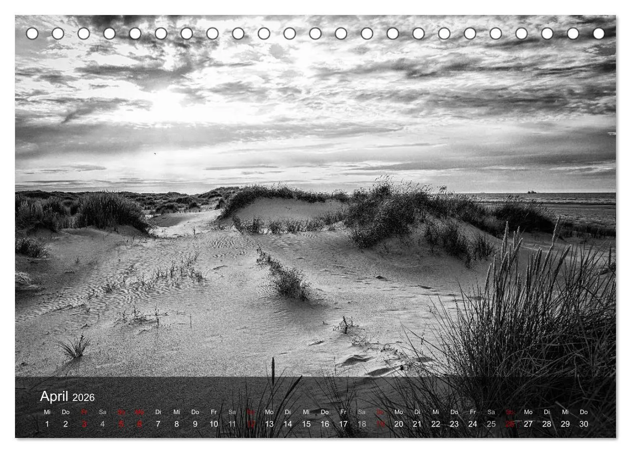 Bild: 9783457863138 | Wangerooge Noir (Tischkalender 2026 DIN A5 quer), CALVENDO...