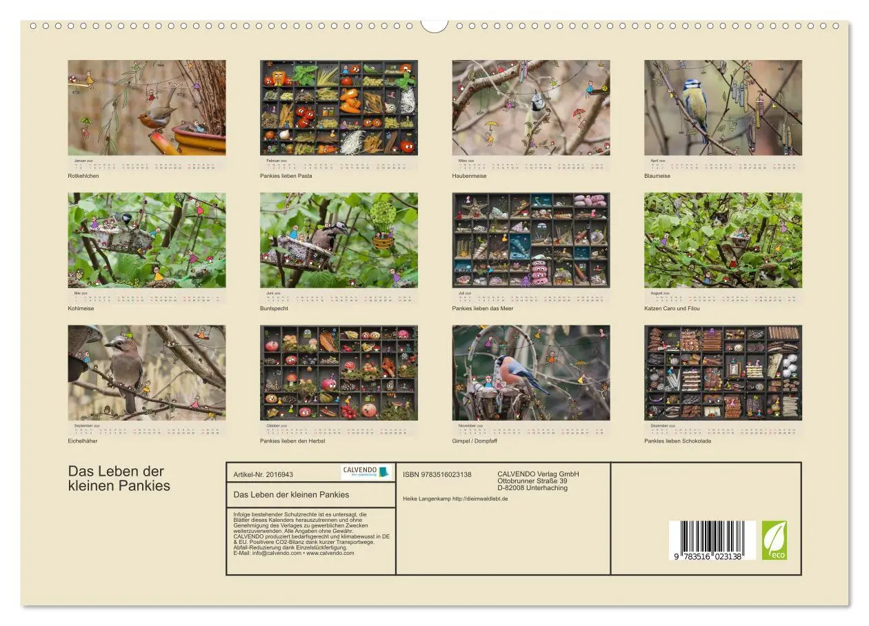 Bild: 9783516023138 | Das Leben der kleinen Pankies (hochwertiger Premium Wandkalender...
