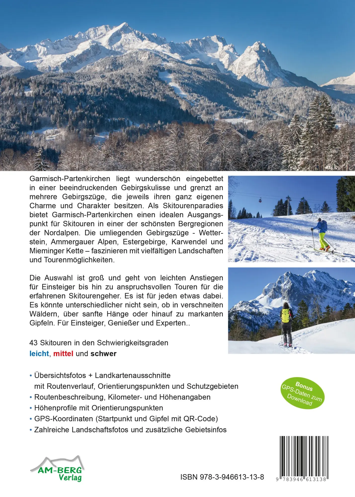 Rückseite: 9783946613138 | Skitourenführer Garmisch-Partenkirchen &amp; Umgebung | Susi Plott (u. a.)