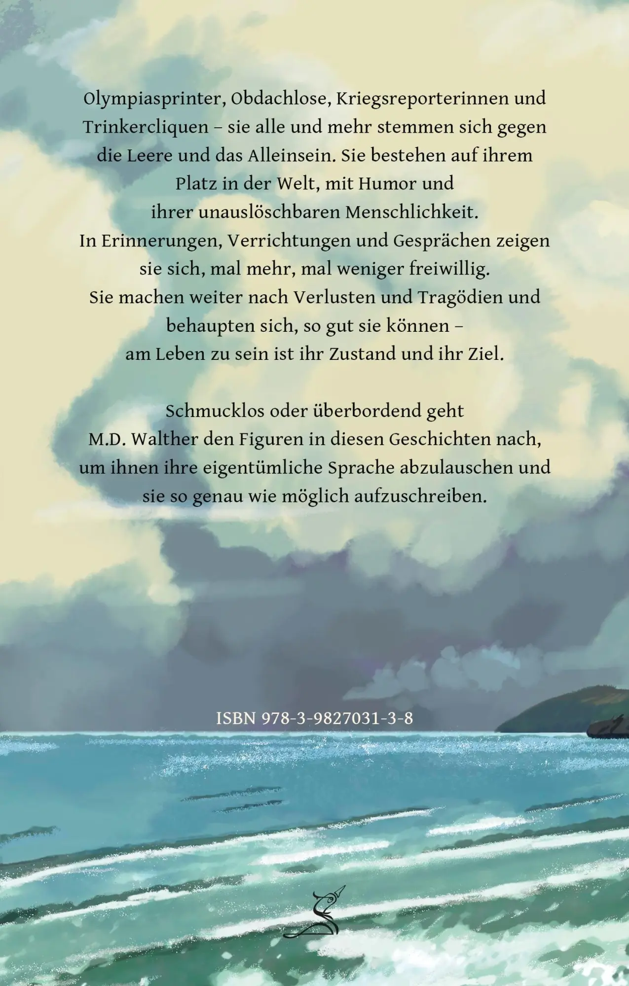 Rückseite: 9783982703138 | Halbinseln | Kurzgeschichten | M. D. Walther | Buch | 180 S. | Deutsch