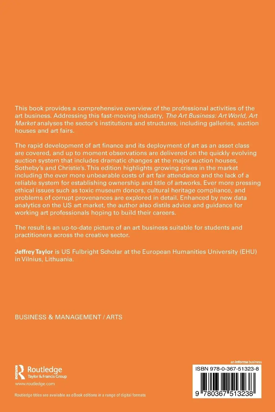 Rückseite: 9780367513238 | The Art Business | Art World, Art Market | Jeffrey Taylor | Buch