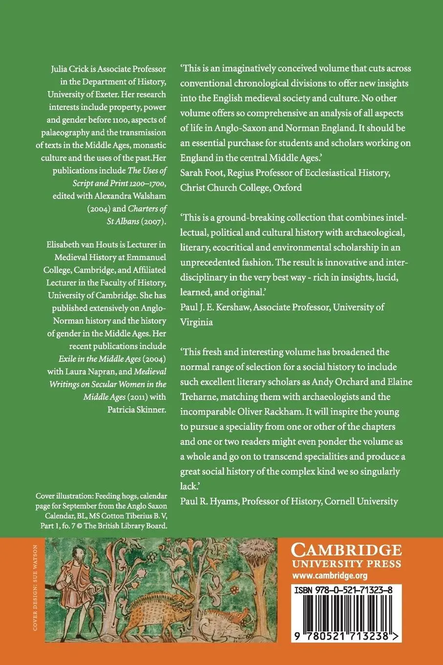 Rückseite: 9780521713238 | A Social History of England, 900-1200 | Julia Crick (u. a.) | Buch