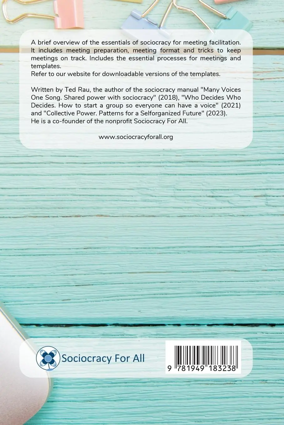 Rückseite: 9781949183238 | Facilitating Meetings in sociocracy | Ted J. Rau | Taschenbuch | 2023