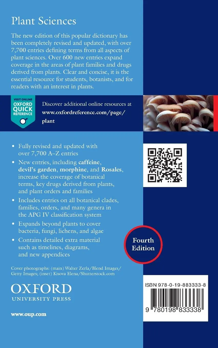 Rückseite: 9780198833338 | A Dictionary of Plant Sciences | Michael Allaby | Taschenbuch | 2019