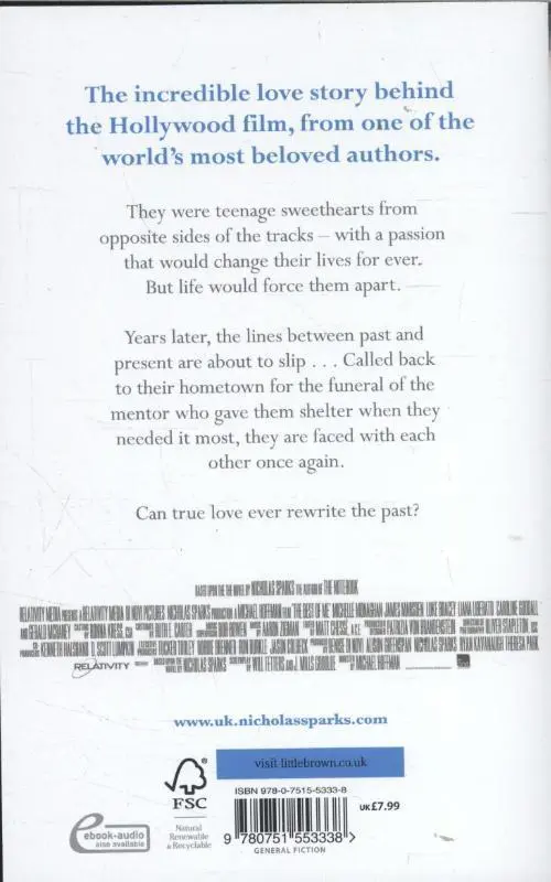 Rückseite: 9780751553338 | The Best of Me. Film Tie-In | Nicholas Sparks | Taschenbuch | 336 S.