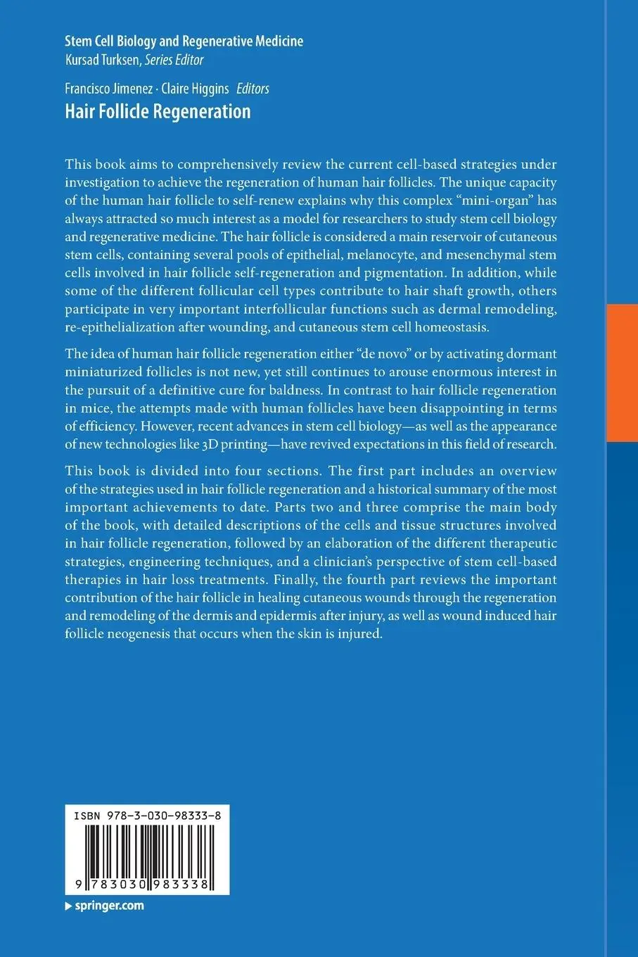 Rückseite: 9783030983338 | Hair Follicle Regeneration | Claire Higgins (u. a.) | Taschenbuch