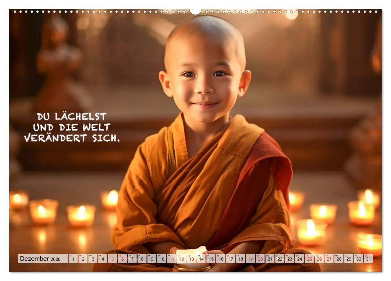 Bild: 9783457463338 | Buddhistische Sprüche (Wandkalender 2026 DIN A2 quer), CALVENDO...
