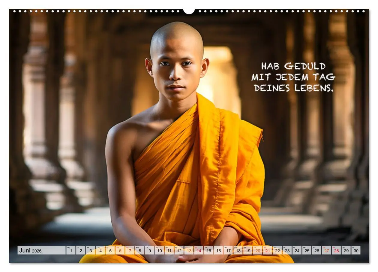 Bild: 9783457463338 | Buddhistische Sprüche (Wandkalender 2026 DIN A2 quer), CALVENDO...