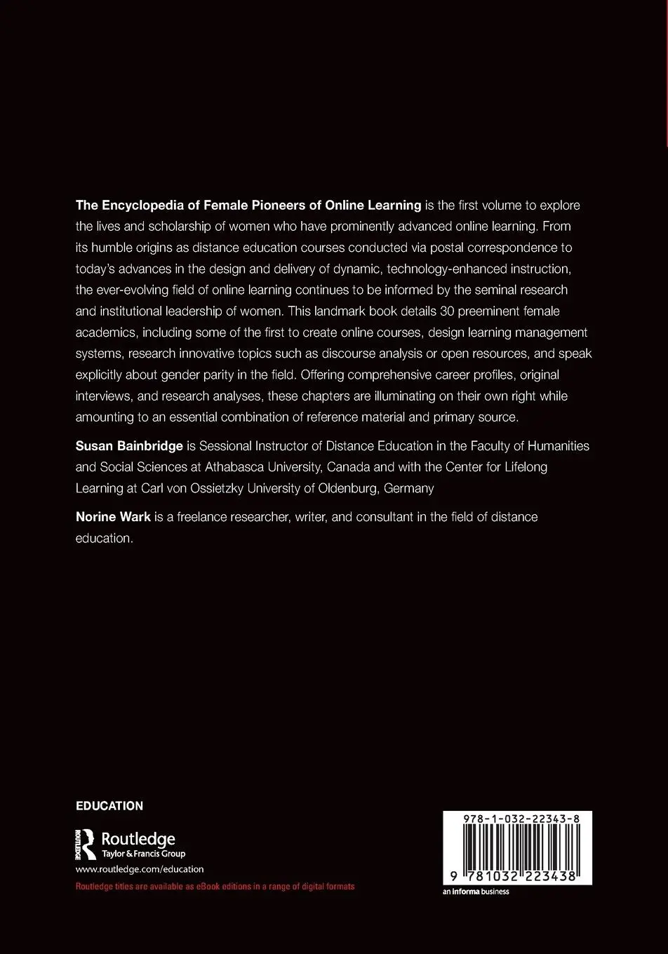 Rückseite: 9781032223438 | The Encyclopedia of Female Pioneers in Online Learning | Taschenbuch