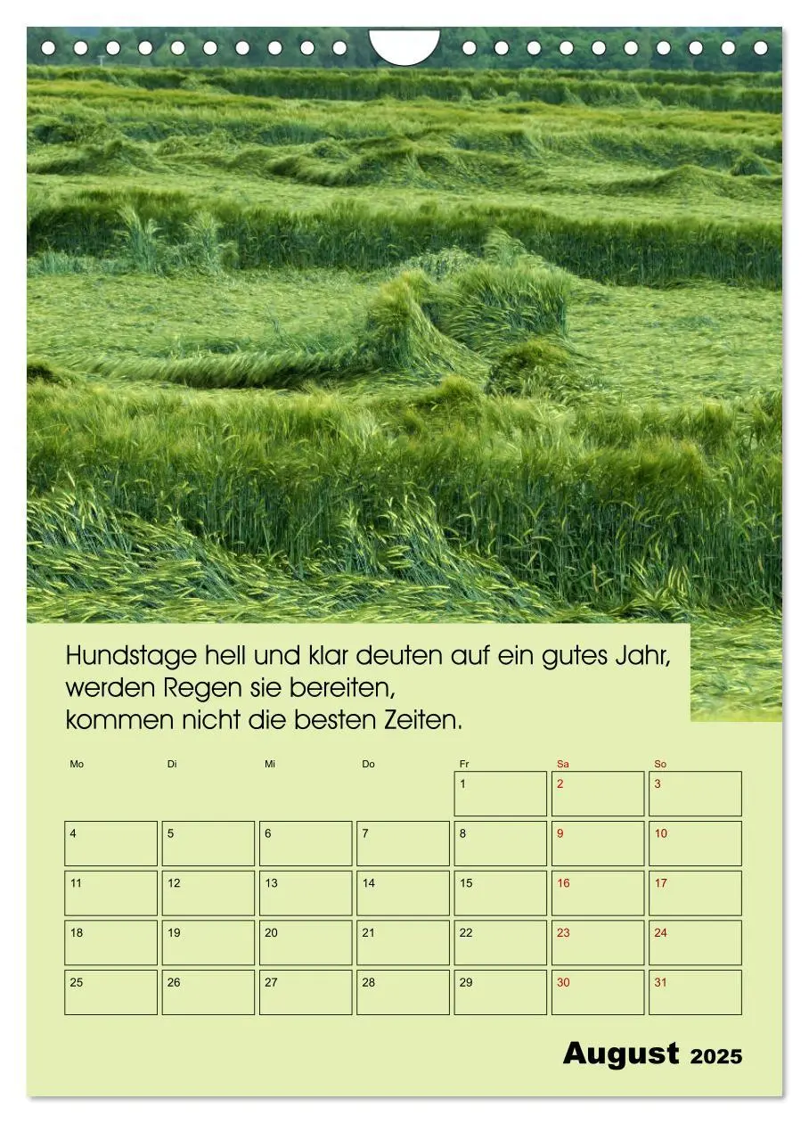 Bild: 9783435983438 | Wetter-Regeln der Bauern (Wandkalender 2025 DIN A4 hoch), CALVENDO...