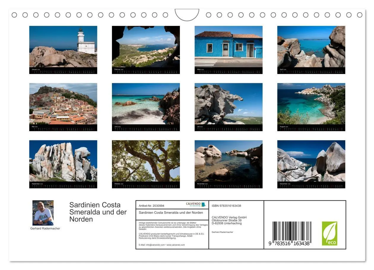 Bild: 9783516163438 | Sardinien Costa Smeralda und der Norden (Wandkalender 2026 DIN A4...