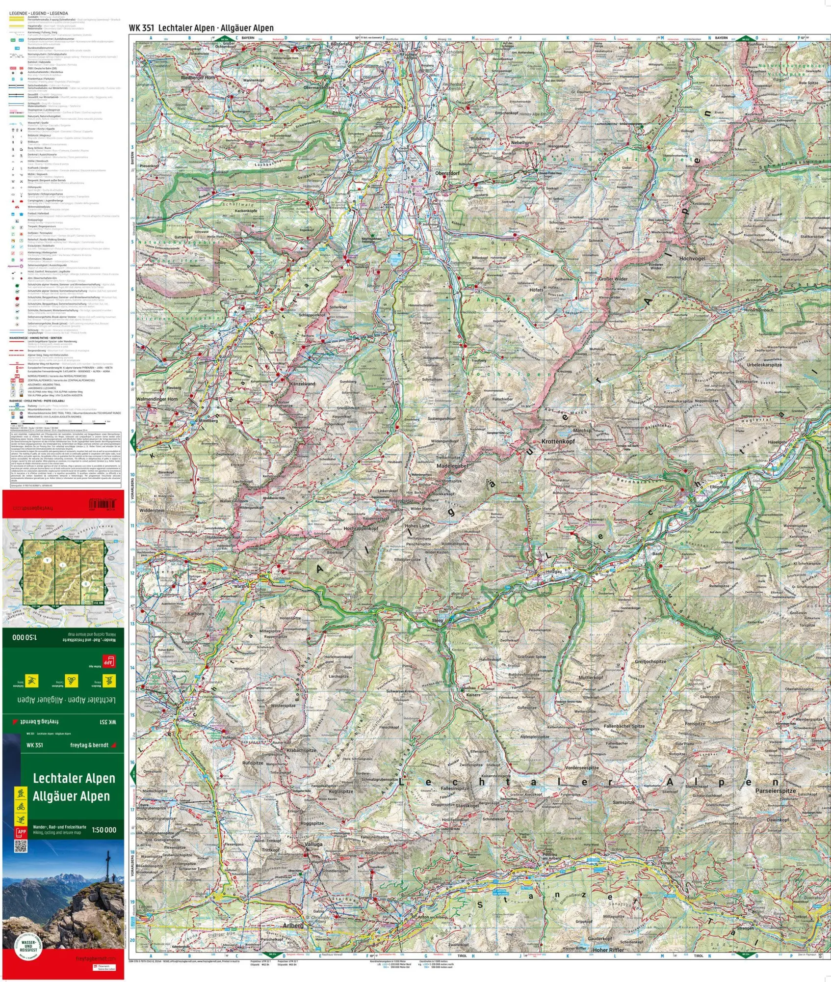 Bild: 9783707923438 | freytag &amp; berndt Wanderkarte WK 351 Lechtaler Alpen - Allgäuer...