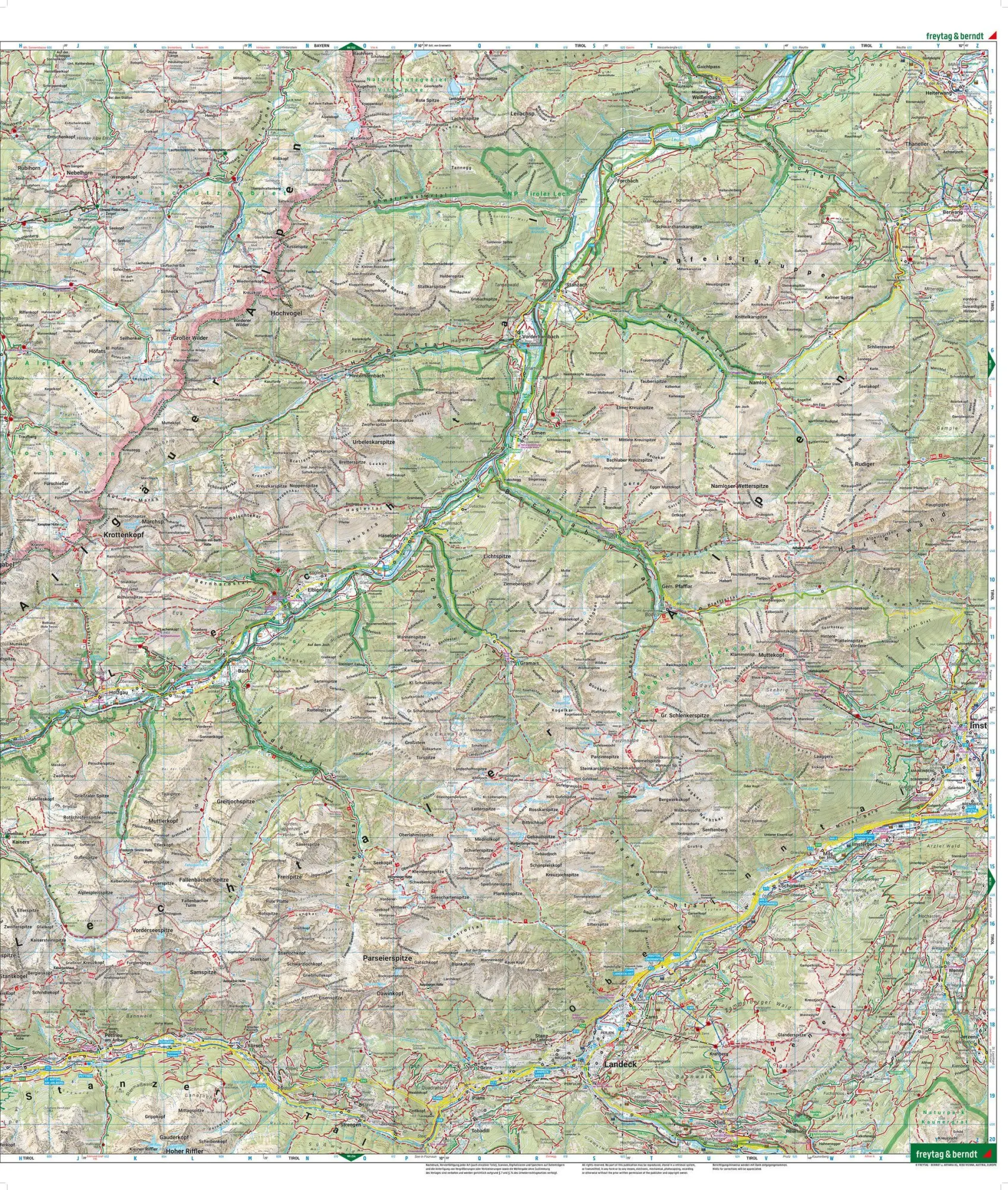 Bild: 9783707923438 | freytag &amp; berndt Wanderkarte WK 351 Lechtaler Alpen - Allgäuer...