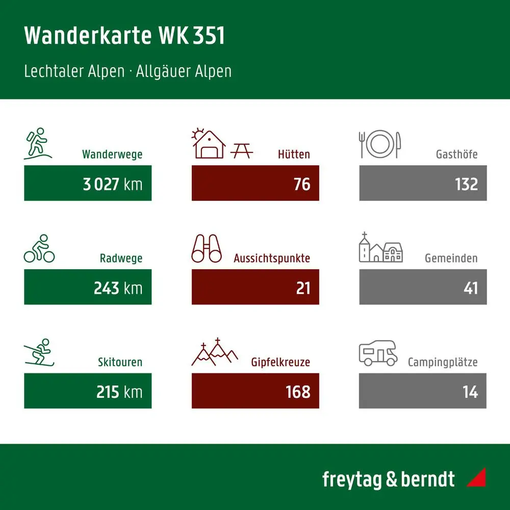 Bild: 9783707923438 | freytag &amp; berndt Wanderkarte WK 351 Lechtaler Alpen - Allgäuer...