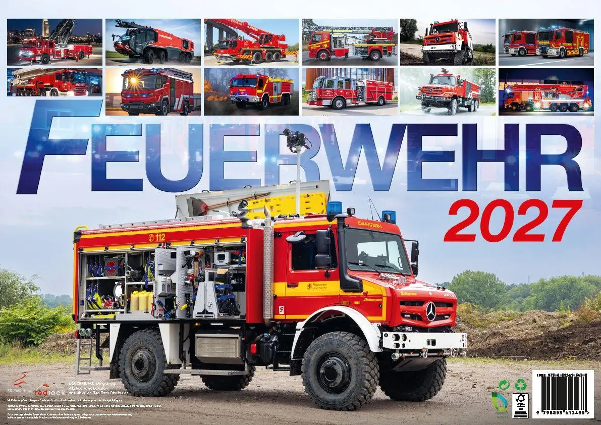 Bild: 9798893613438 | Feuerwehr Kalender 2027 | Retten Löschen Bergen | Kalender | 14 S.
