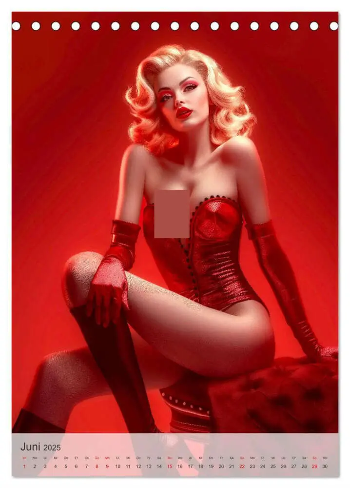 Bild: 9783457203538 | Retro PinUp Girls (Tischkalender 2025 DIN A5 hoch), CALVENDO...