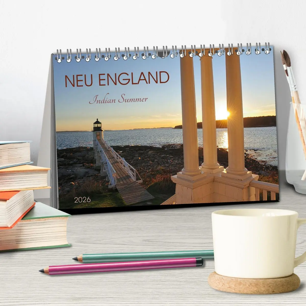 Bild: 9783457373538 | Neu England, Indian Summer (Tischkalender 2026 DIN A5 quer),...