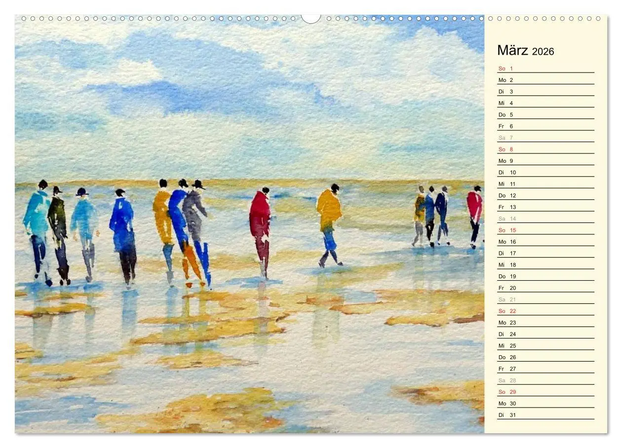 Bild: 9783457993538 | Aquarelle - Fischland-Darß (Wandkalender 2026 DIN A2 quer),...
