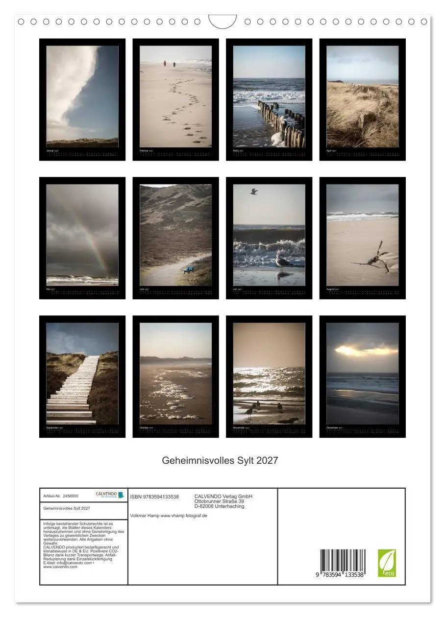 Bild: 9783594133538 | Geheimnisvolles Sylt 2027 (Wandkalender 2027 DIN A3 hoch), CALVENDO...