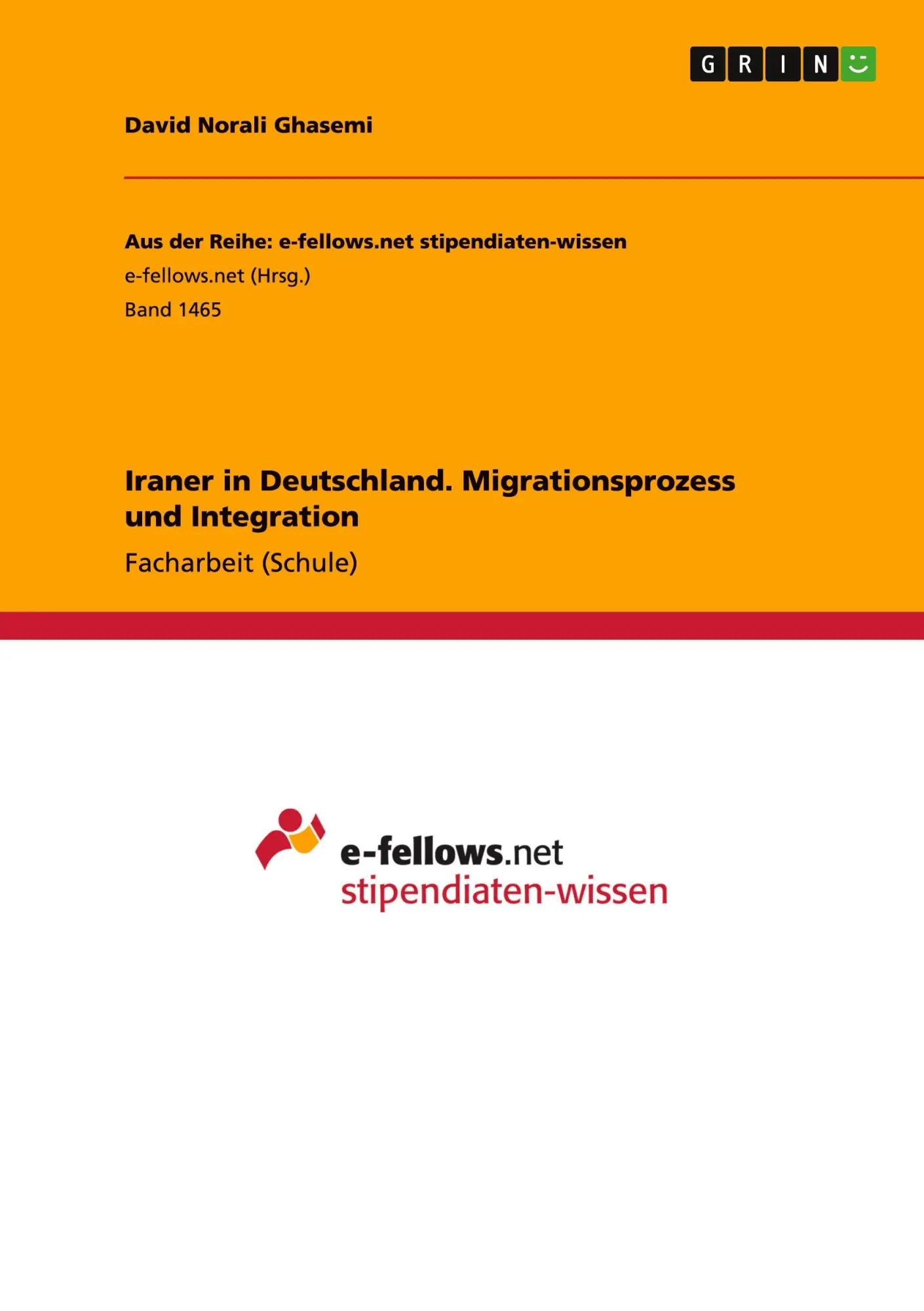 Cover: 9783668003538 | Iraner in Deutschland. Migrationsprozess und Integration | Ghasemi